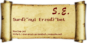 Surányi Erzsébet névjegykártya